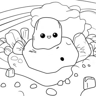 Colorful Rainbow Rocks Coloring Page 55394-43830