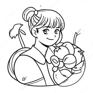 Tohru Honda With Fruits Coloring Page 55414-43843