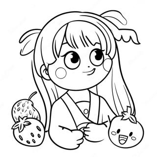 Tohru Honda With Fruits Coloring Page 55414-43844