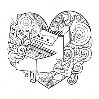 I Love Music Coloring Page 55423-43850