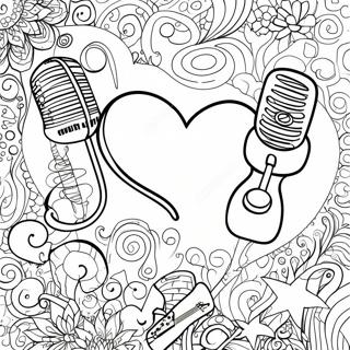 I Love Music Coloring Page 55423-43851