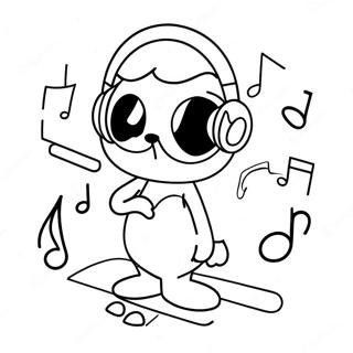 I Love Music Coloring Page 55423-43852