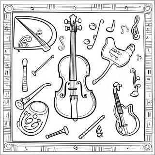 Colorful Musical Instruments Coloring Page 55424-43846