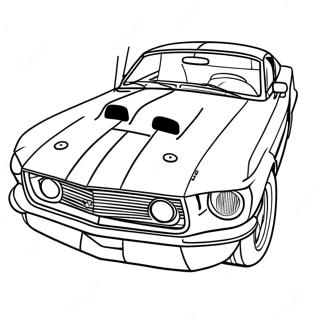 Mustang Race Car Coloring Pages