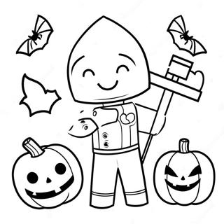 ロブロックス ハロウィン 塗り絵ページ