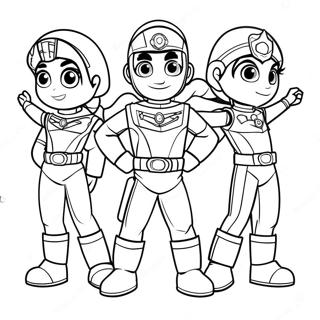 Rainbow Rangers Coloring Pages