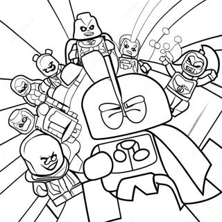 Page À Colorier De La Bataille Épique Des Super-Vilains Lego Dc 55524-58913