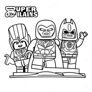 Página Para Colorir Da Batalha Épica Dos Super Vilões Da Lego Dc 55524-58914