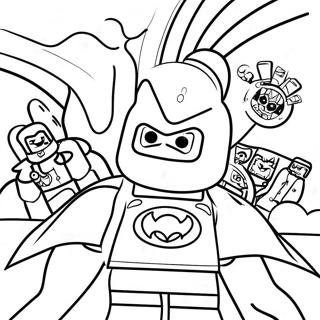 Page À Colorier De La Bataille Épique Des Super-Vilains Lego Dc 55524-58916