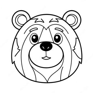 Bear Face Coloring Pages