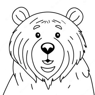 おかしなクマの顔のぬりえページ 55554-43991