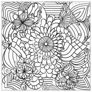 Page À Colorier De Motifs Géométriques Op Art 55563-43957