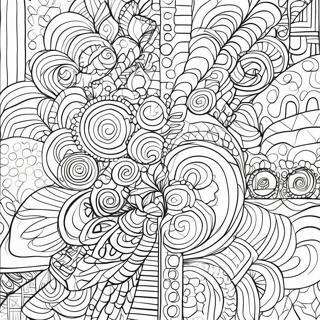 Page À Colorier De Motifs Géométriques Op Art 55563-43958