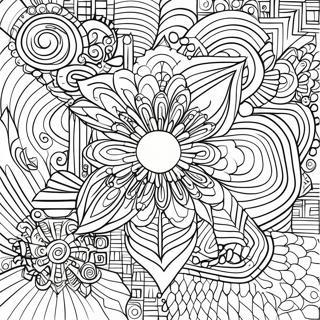 Page À Colorier De Motifs Géométriques Op Art 55563-43959