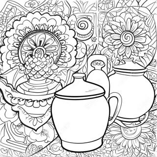 Talavera Pottery Coloring Page 55583-43972