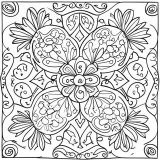 Colorful Talavera Tiles Coloring Page 55584-43985