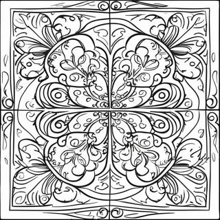 Colorful Talavera Tiles Coloring Page 55584-43986