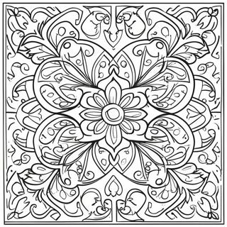 Colorful Talavera Tiles Coloring Page 55584-43988