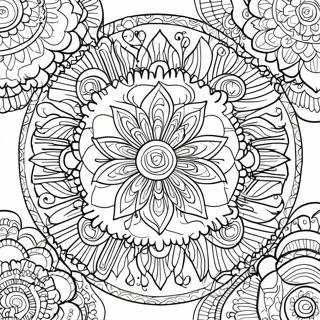 Intricate Rose Mandala Coloring Page 55604-43993