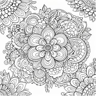 Intricate Rose Mandala Coloring Page 55604-43995