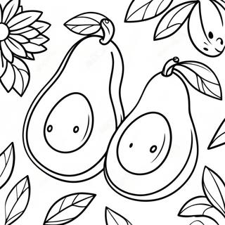 Avocado Coloring Page 5570-4431