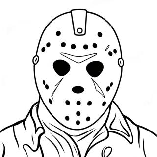 Jason Voorhees Klassinen Maski Värityskuva 55753-44114