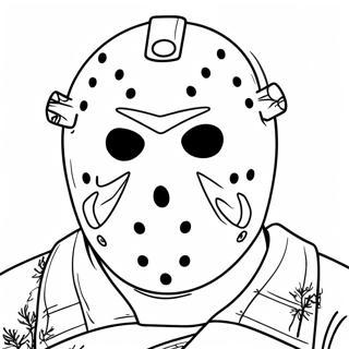 Jason Voorhees Klassinen Maski Värityskuva 55753-44115