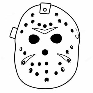 Jason Voorhees Klassinen Maski Värityskuva 55753-44116