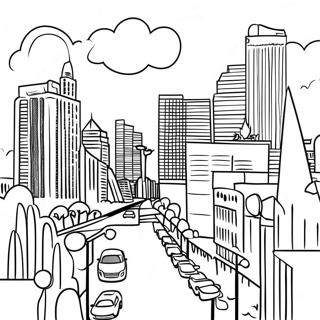 Las Vegas Strip Skyline Coloring Page 55803-44143