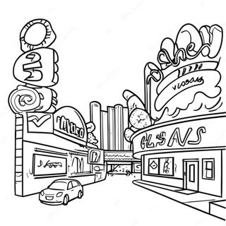 Colorful Las Vegas Neon Lights Coloring Page 55804-44147