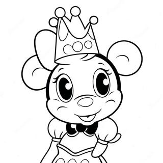 Princess Minnie Mouse Coloring Page 55823-44158