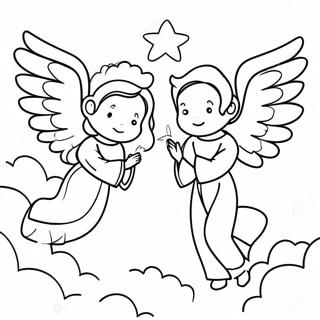 Angelic Beings In The Kingdom Coloring Page 55864-44198