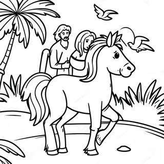 Palm Sunday Coloring Page 5590-4447