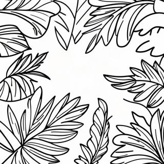 Colorful Palm Leaves Coloring Page 5591-4457