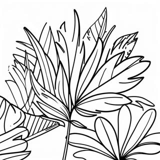 Colorful Palm Leaves Coloring Page 5591-4458