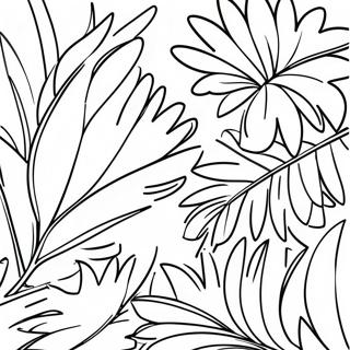 Colorful Palm Leaves Coloring Page 5591-4459