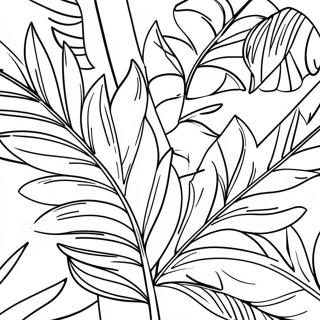 Colorful Palm Leaves Coloring Page 5591-4460