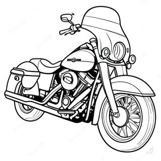 Harley Davidson Motorcycle Coloring Page 55923-44252