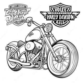 Harley Davidson Boyama Sayfaları