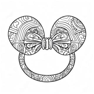 Colorful Mickey Ears With Bow Coloring Page 55934-44253