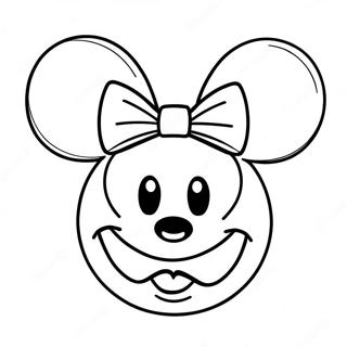 Colorful Mickey Ears With Bow Coloring Page 55934-44254