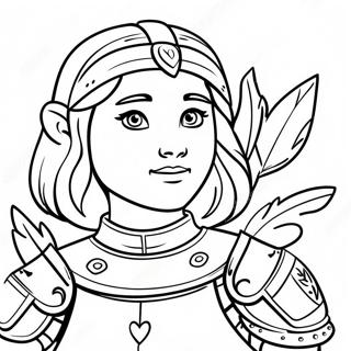 Brave Nella In Armor Coloring Page 55994-44289