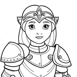 Brave Nella In Armor Coloring Page 55994-44290