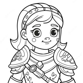 Brave Nella In Armor Coloring Page 55994-44292