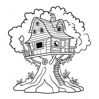 Magic Treehouse Coloring Pages