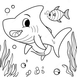 Playful Sharkdog Underwater Coloring Page 56044-44337