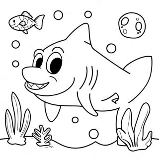 Playful Sharkdog Underwater Coloring Page 56044-44339