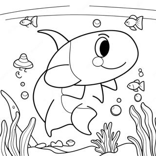 Playful Sharkdog Underwater Coloring Page 56044-44340