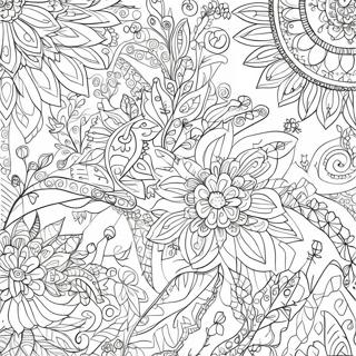 Intricate Floral Patterns Coloring Page 56074-44365