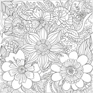 Intricate Floral Patterns Coloring Page 56074-44366